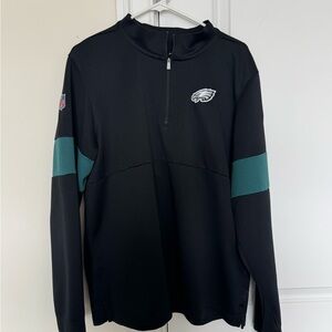 Nike Dri-Fit Philadelphia Eagles Quarter Zip Pullover – Men’s Large – Black